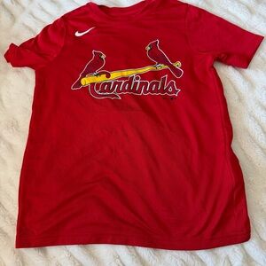 St Louis Cardinals MLB Size Small Kids Nike Shirt Red Short Sleeve Dri Fit